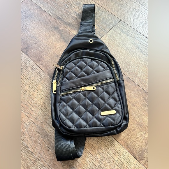 Handbags - Black Quilted Crossbody Bag